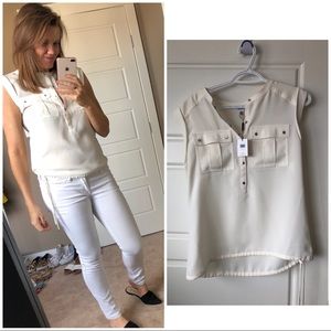 Calvin Klein white blouse with tags , small